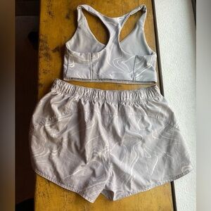 Matching workout set - power soft buttery feel. Sports bra & running shorts